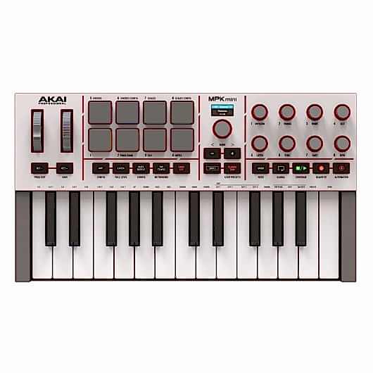 AKAI MPKMINI 4 Beyaz Müzik Prodüksiyonu 25 Mini Tuş MIDI Klavye