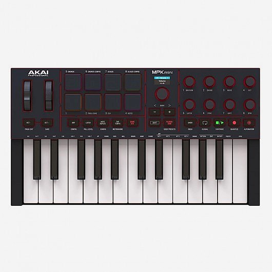 AKAI MPKMINI 4 Siyah Müzik Prodüksiyonu 25 Mini Tuş MIDI Klavye