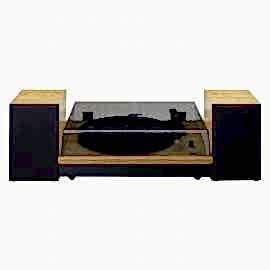 Lenco LS-300 iki harici hoparlörlü ahşap plak çalar