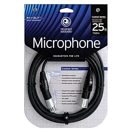 Planetwaves PWMS25 Oynar Başlıklı Xlr-Xlr Mikrofon Kablosu 25 Ft