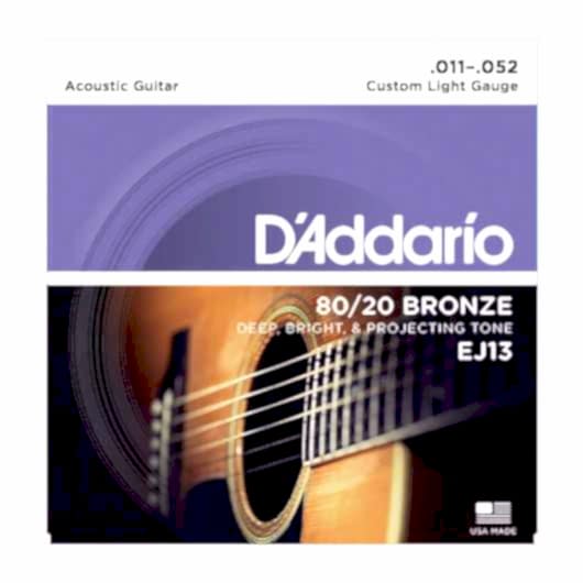 Daddario EJ13 Akustik Gitar Teli Takım Set