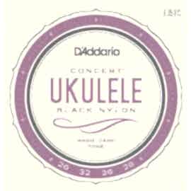 Daddario EJ53C Ukulele Takım Tel Concert Black Nylon