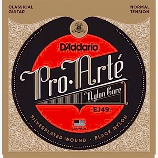 Daddario EJ49 Klasik Gitar Teli Black Naylon Siyah