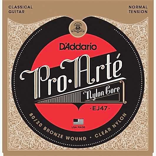 D'Addario EJ47 80/20 Bronze Pro-Arté Nylon, Normal Tension Takım Tel - Klasik Gitar Teli