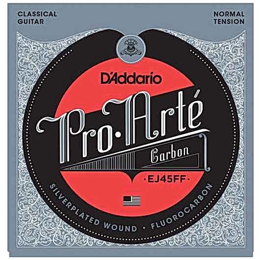 D'Addario EJ45FF Pro-Arté Carbon, Dynacore Basses, Normal Tension Takım Tel - Klasik Gitar Teli