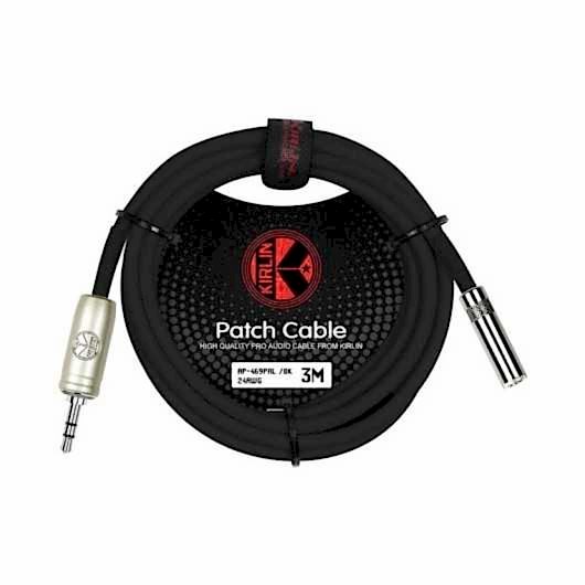 Kirlin AP-469PRL/BK 3,5 mm TRS giriş- 3,5 TRS mini stereo jak uzatma kablosu 2 Metre