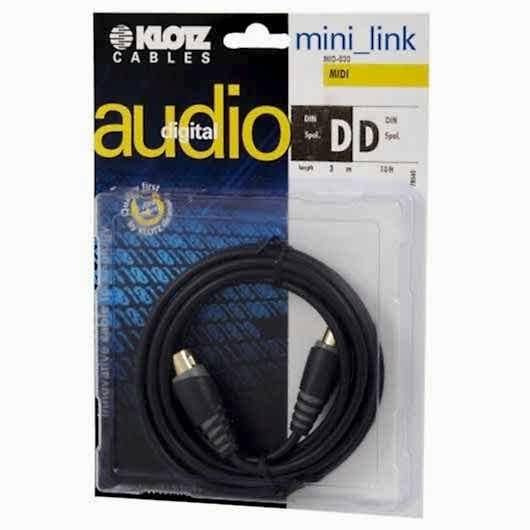 Klotz MID-090 MİDİ Kablo (5 pin Midi'den midi'ye) Gold uçlar