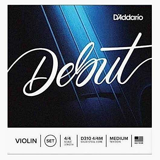 D'Addario, Violin Strings, Debut, 4/4 Medium -Set D310 4/4M Takım Keman Teli