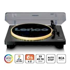 Lenco LS-50 Led Siyah Hoparlörlü USBli MP3e Kayıt Özellikli Led Işıklı Pikap Plak Çalar